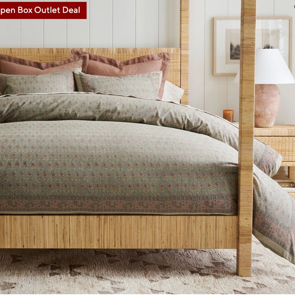 Pottery Barn Jade Duvet Cover -- Queen Size